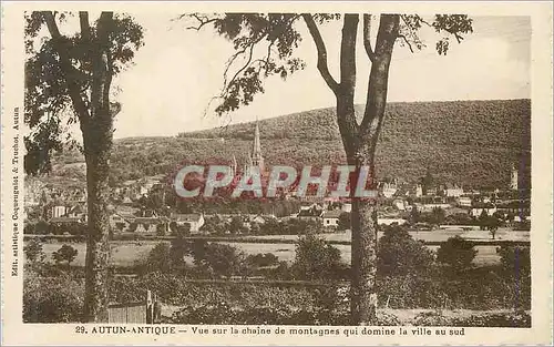 Ansichtskarte AK 29 autun antique vue sur la chaine de montagnes qui domine la ville au sud