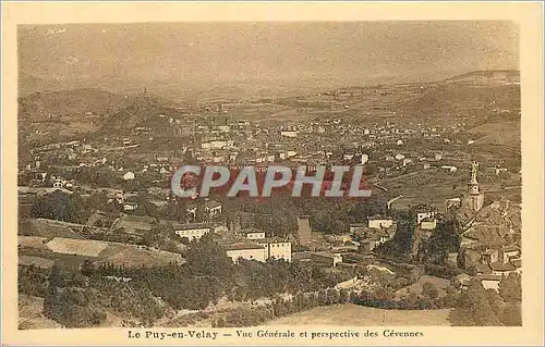 Cartes postales Le puy en velay vuc generale et perspective des cevennes
