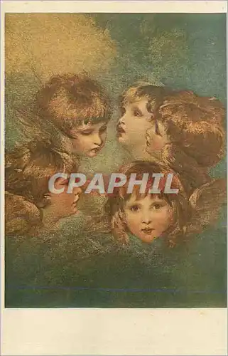 Cartes postales N 602 heads of angels reynolds (1723 1792) national gallery london