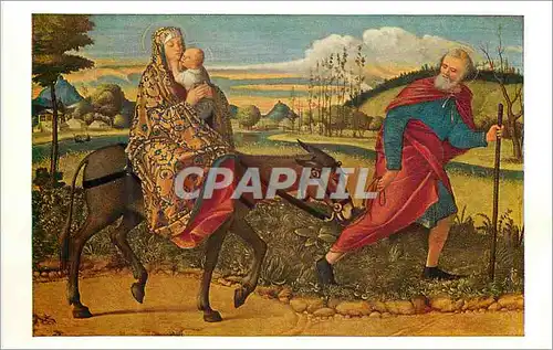 Cartes postales The flight into egypt by giovanni bellini(1430 1156) mello collection