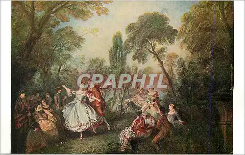 Ansichtskarte AK 89 la camarco dancing by lancret(1690 1743) mellon collection