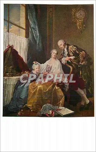 Cartes postales 769 group portrait by drouais(1727 1775) samuel h kress collection