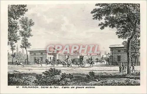 Cartes postales 57 malmaison entree du parc d apres une gravure ancienne
