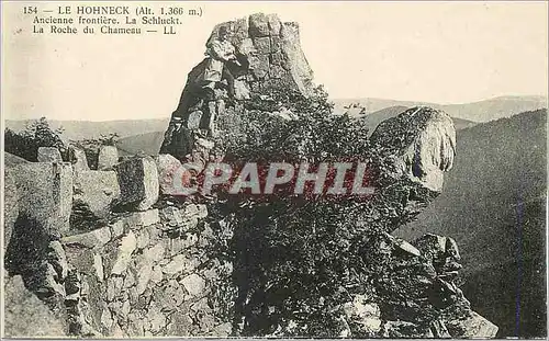 Cartes postales 154 le hohneck(alt 1366 m) ancienne frontiere la schluckt la roche du chameau
