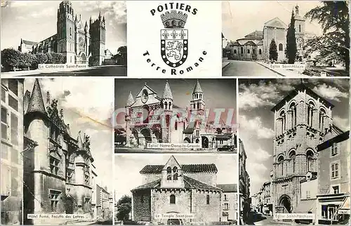 Moderne Karte Eglise notre dame la grande le temple saint jean Poitiers