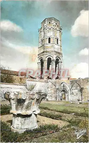 Moderne Karte 11 019 charroux (vienne) ancienne abbaye tour charlemagne xi s(mont hist classe)