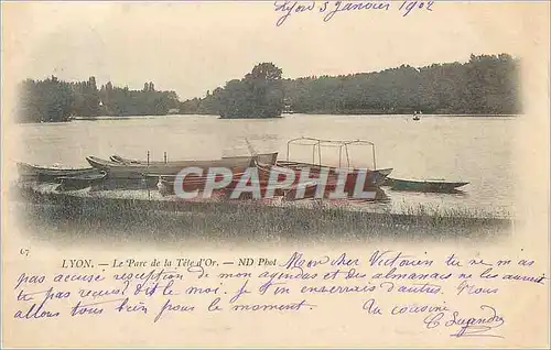 Cartes postales Lyon le parc de la tete d or (carte 1900)