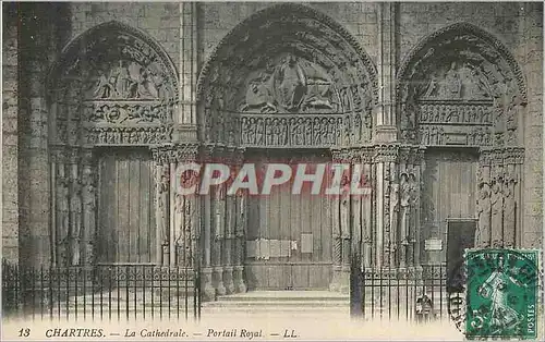 Ansichtskarte AK 13 chartres la cathedrale portail royal