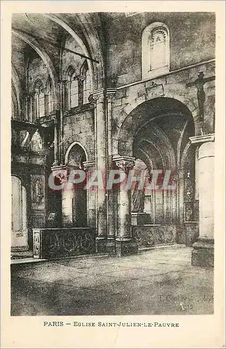 Cartes postales Paris eglise saint julien le pauvre