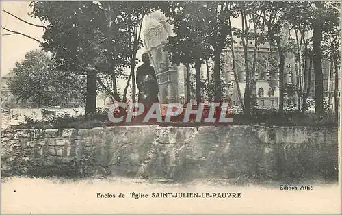 Cartes postales Enclos de l eglise de saint julien le pauvre