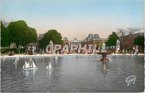 Moderne Karte Paris et ses Merveilles 4222 Le Jardin des Tuileries Deuxieme Plan l'Arc de Triophe du Carrousel