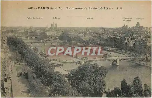 Ansichtskarte AK Paris (4e et 5e) Panorama de Paris (Cote Est)