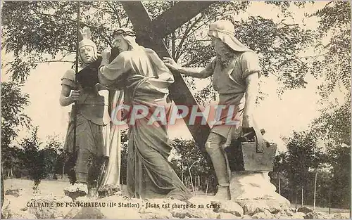 Cartes postales Calvaire de Pontchateau (IIe Station) Jesus est Charge de sa Croix