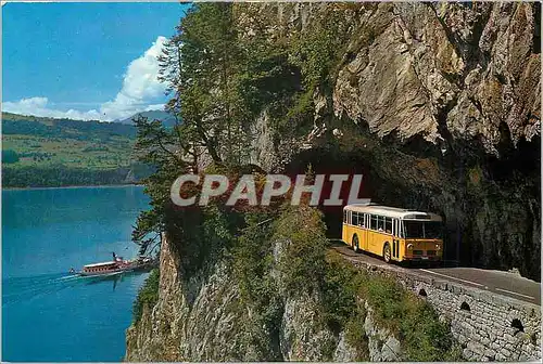 Cartes postales moderne Am Thunersee Autobus