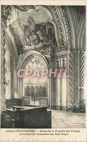 Cartes postales Abbaye d'Hautecombe Entree de la Chapelle des Princes et Fresque de l'Adoration des Rois Mages