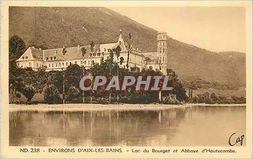 Cartes postales Environs d'Aix les Bains Lac du Bourget et Abbaye d'Hautecombe