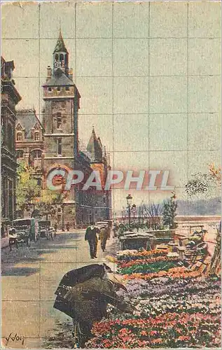 Cartes postales Paris en Flanant Marche aux Fleurs Quai de l'Horloge