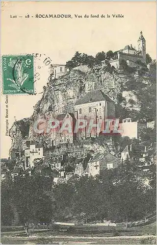Cartes postales Rocamadour Vue du Fond De la Vallee