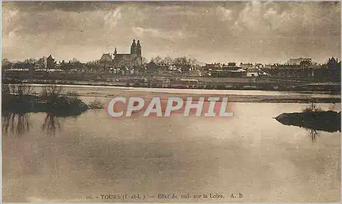 Cartes postales Tours Effet de Nuit sur la Loire AB