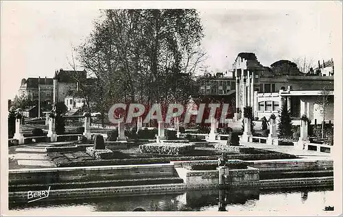 Moderne Karte Vierzon (Cher) Jardins de l'Abbaye Le Miroir de l'Eau Les Colonnades et l'Auditorium (Karcher  A