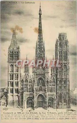 Cartes postales Rouen La Cathedrale