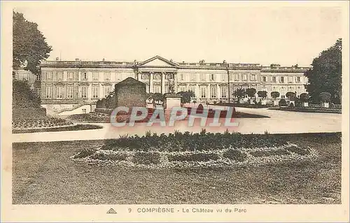 Cartes postales Compiegne Le Chateau vu du Parc