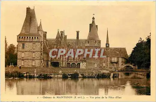 Cartes postales Chateau du Maintenon (E et I) Vue Prise de la Piece d'Eau