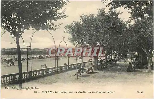 Cartes postales Royan La Plage Vue du Jardin du Casino Municipal
