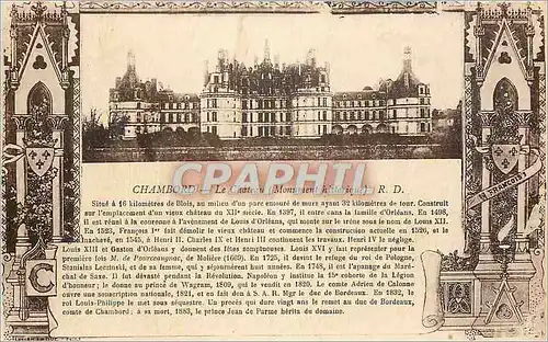 Cartes postales Chambord le Chateau (Monument Historique) RD