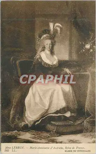 Cartes postales Mme Lebrun Marie Antoinette d'Autriche Reine de France Musee de Versailles