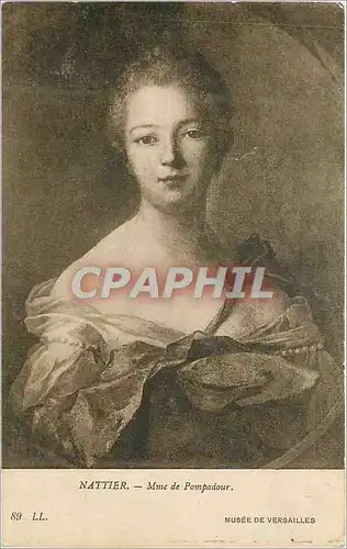 Cartes postales Nattier Mme Pompadour Musee de Versailles