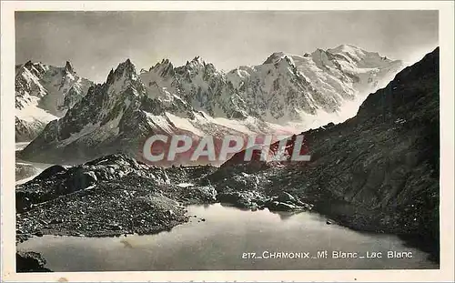 Moderne Karte Chamonix Mt Blanc Lac Blanc