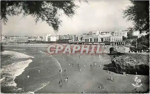 Moderne Karte Biarritz Vue Generale sur La Plage Le Casino