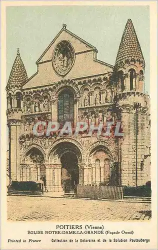 Cartes postales Poitiers (Vienne) Eglise Notre Dame la Grande (Facade Ouest)
