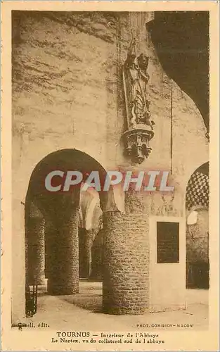 Cartes postales Tournus Interieur de l'Abbaye LE Nartex Vu du Collateral sud de L'Abbaye