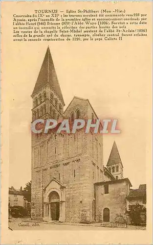 Ansichtskarte AK Tournus Eglise St Philibert (Mon Hist) Construite du IXe au XIIe S