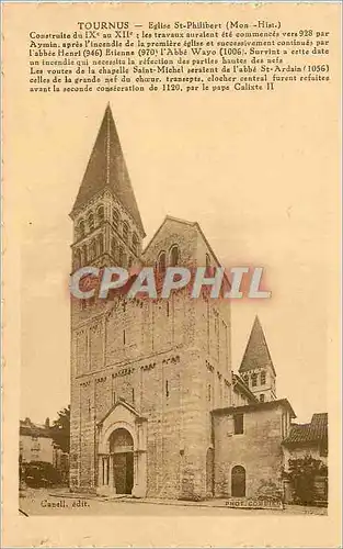 Cartes postales Tournus Eglise St Philibert (Mon Hist) Construite du IXe au XIIe S