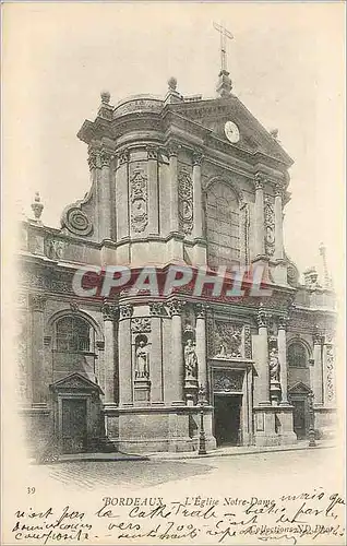 Cartes postales Bordeaux Eglise Notre Dame (carte 1900)