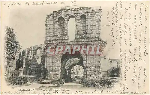 Cartes postales Bordeaux Les Ruines du Palais Gallien (carte 1900)
