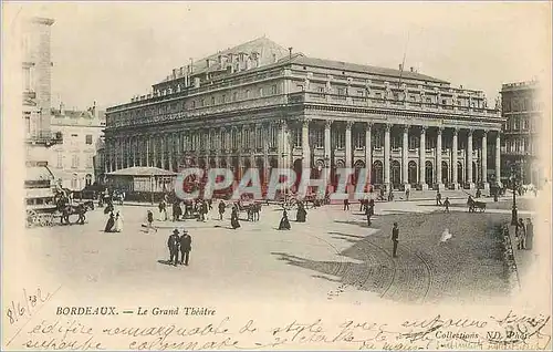 Cartes postales Bordeaux Le Grand Theatre (carte 1900)