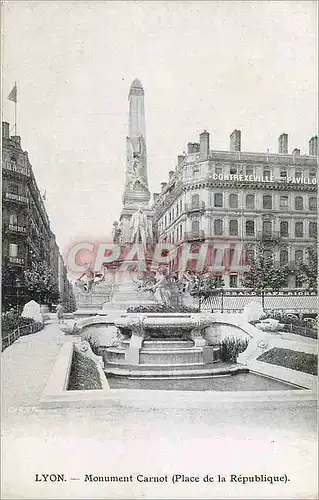 Cartes postales Lyon Monument Carnot (Place de la Republique)