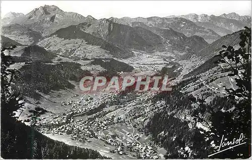 Cartes postales moderne Morzine (Hte savoie) Alt 1000m Vue Panoramique de la Vallee Prise de Ressachaux avec le Roc d'En