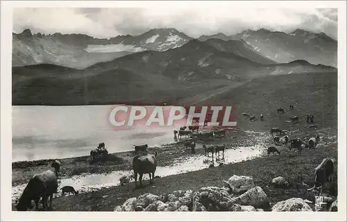 Cartes postales moderne Val D'Isere Lac de L'Ouillette et Cretes des Lessieres Vaches