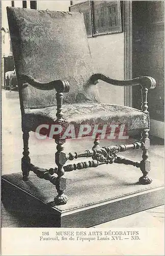 Cartes postales Musee des Arts Decoratifs Fauteuil Fin de L'Epoque Louis XVIe ND