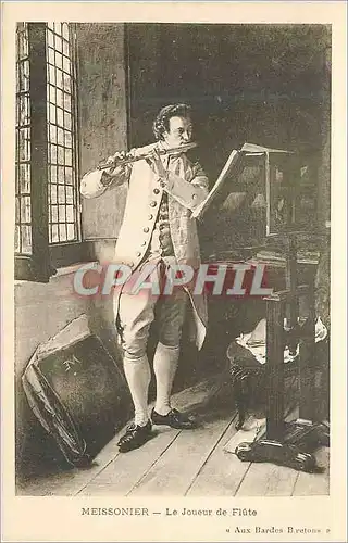 Cartes postales Meissonier Le Joueur de Flute