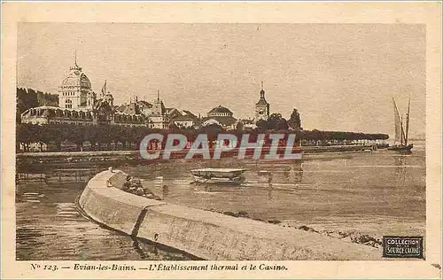 Cartes postales Evian les Bains L'Etablissement et le Casino