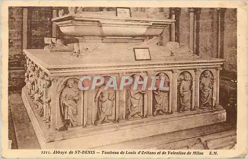 Cartes postales Abbaye de St Denis Tombeau de Louis d'Orleans et de Valentine de Milan