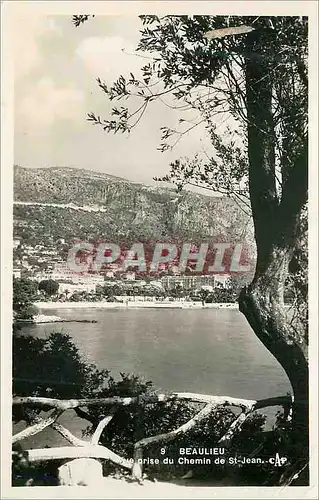 Moderne Karte Beaulieu Vue Prise du Chemin de St Jean Cap