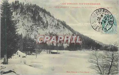 Cartes postales Les Vosges Pittoresques Gerardmer Coucher du Soleil