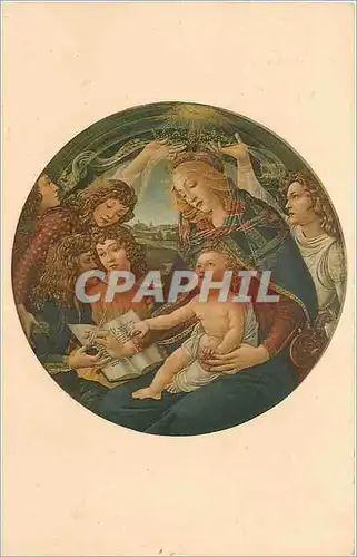 Cartes postales La Madonna del Magnificat Botticelli (1447 1510) Galleria degli Uffizi Firenze